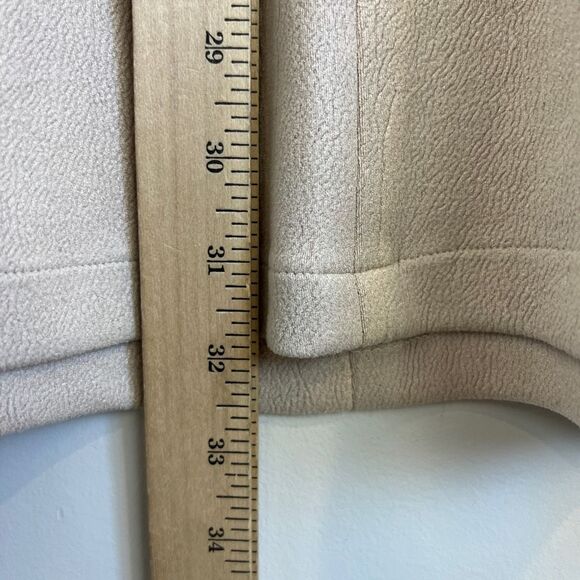 Vintage Made in Canada Meg Shop Large Faux Leather Long Bell Sleeve Mini Dress - Picture 10 of 16